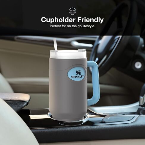 حذاء حماية من السيليكون مغلف متوافق مع كأس ستانلي 40oz Quencher مع مقبض، حافظة كاملة للجسم (وردي) in Saudi Arabia