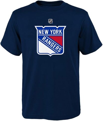 Outerstuff New York Rangers Juniors Boys مقاس 4-18 تي شيرت بشعار الفريق الأساسي in Saudi Arabia