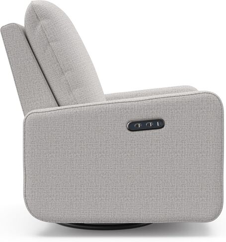 Graco Teddi Power Recliner Swivel Glider (Ivory Basketweave) - معتمد من GREENGUARD Gold، رغوة معتمدة من CertiPUR-US، كرسي كهربائي إلكتروني، شاحن USB-A وUSB-C، توسيد وراحة ممتازين in Kuwait