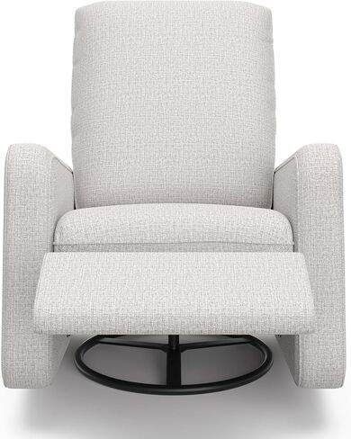 Graco Teddi Power Recliner Swivel Glider (Ivory Basketweave) - معتمد من GREENGUARD Gold، رغوة معتمدة من CertiPUR-US، كرسي كهربائي إلكتروني، شاحن USB-A وUSB-C، توسيد وراحة ممتازين in Kuwait
