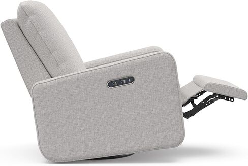 Graco Teddi Power Recliner Swivel Glider (Ivory Basketweave) - معتمد من GREENGUARD Gold، رغوة معتمدة من CertiPUR-US، كرسي كهربائي إلكتروني، شاحن USB-A وUSB-C، توسيد وراحة ممتازين in Kuwait