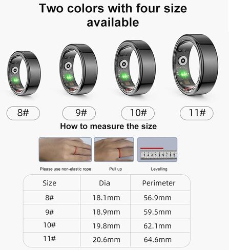 TIVUZVO Smart Ring,Fitness Tracker Ring,Sleep Tracker Ring-No App Subscription,Sleep Tracker, Track Recovery, Fitness Tracker (Rose Gold, US-8) in Saudi Arabia