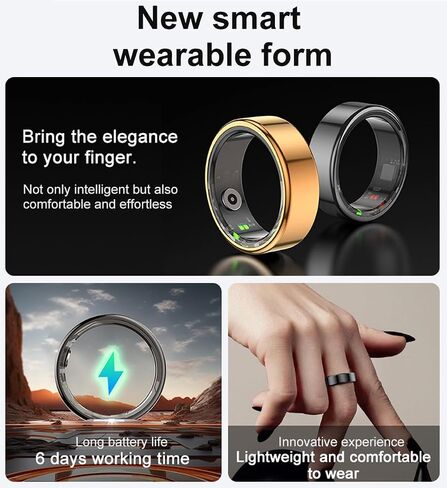 TIVUZVO Smart Ring,Fitness Tracker Ring,Sleep Tracker Ring-No App Subscription,Sleep Tracker, Track Recovery, Fitness Tracker (Rose Gold, US-8) in Saudi Arabia