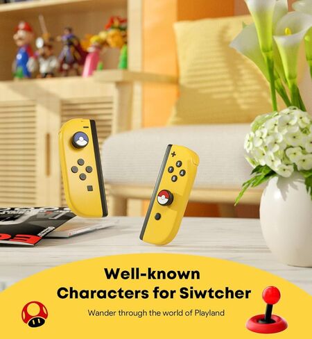 Switch Thumb Grip Caps - Silicone Joycon Grip Cover, Cute Design for Nintendo Switch Accessories - Compatible with Nintendo Switch/OLED/Switch Lite (Multicolored) in Saudi Arabia