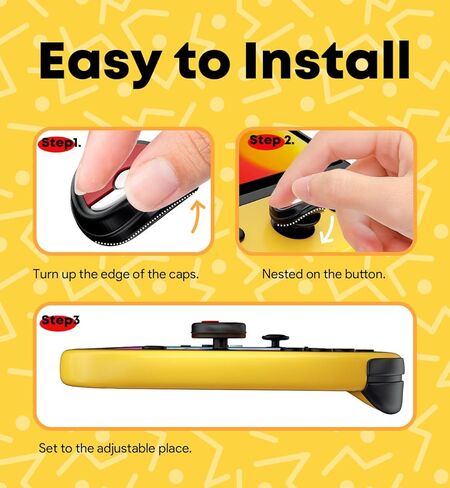 Switch Thumb Grip Caps - Silicone Joycon Grip Cover, Cute Design for Nintendo Switch Accessories - Compatible with Nintendo Switch/OLED/Switch Lite (Multicolored) in Saudi Arabia