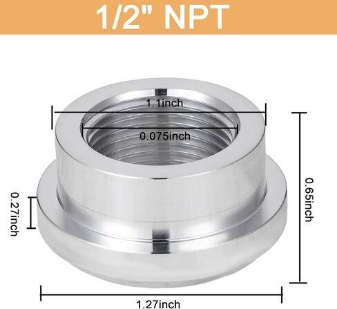 Breezliy 3/8" NPT Female Weld on Bung Fitting Aluminum（2PCS） in Saudi Arabia