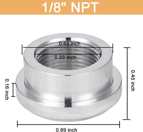 Breezliy 3/8" NPT Female Weld on Bung Fitting Aluminum（2PCS） in Saudi Arabia
