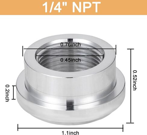 Breezliy 3/8" NPT Female Weld on Bung Fitting Aluminum（2PCS） in Saudi Arabia