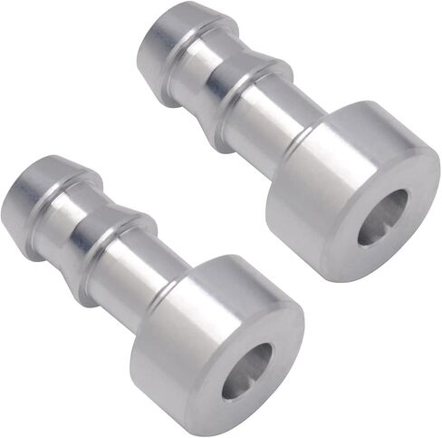 Podavelle 3/8 Inch Weld On Hose Barb Bung Nipple Fitting Adapter Aluminum Natural, Pack of 2 in Saudi Arabia
