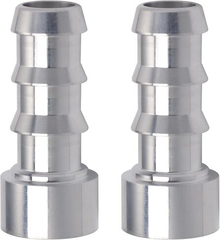 Podavelle 3/8 Inch Weld On Hose Barb Bung Nipple Fitting Adapter Aluminum Natural, Pack of 2 in Saudi Arabia
