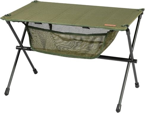 TOBTOS Folding Camping Table, Portable Hard Top Camp Table with Mesh Storage and Carry Bag, Small Camping Table for Outdoor, Backpacking, BBQ, Beach, Fishing (Green) in Saudi Arabia