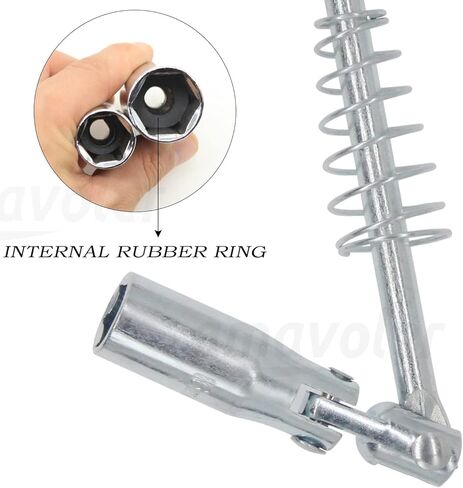 amavoler 2 Pcs Spark Plug Socket Wrench 16mm 5/8 Inch (T-Handle), Alloy Steel 360-Degree Rotation, Engine Spark Plug Tool. (16mm-5/8in) in Saudi Arabia