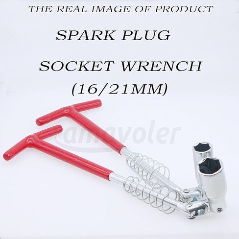 amavoler 2 Pcs Spark Plug Socket Wrench 16mm 5/8 Inch (T-Handle), Alloy Steel 360-Degree Rotation, Engine Spark Plug Tool. (16mm-5/8in) in Saudi Arabia