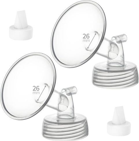 شفة Belmikal 26 مم وصمام منقار البط متوافق مع Spectra S2 S1 9 Plus Ameda MYA Motif Luna Breastpumps استبدال أجزاء مضخة Spectra Spectra Flange. متوافق مع أجزاء/ملحقات سبكترا in Kuwait