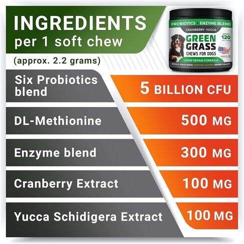 علاجات استعادة العشب من StrellaLab للكلاب - بروبيوتيك لإصلاح تبول الكلاب في الحديقة + إنزيمات هضمية، التوت البري - معادل بول الكلاب لبقع حرق العشب - مكملات الصحة والعافية للكلاب in Kuwait