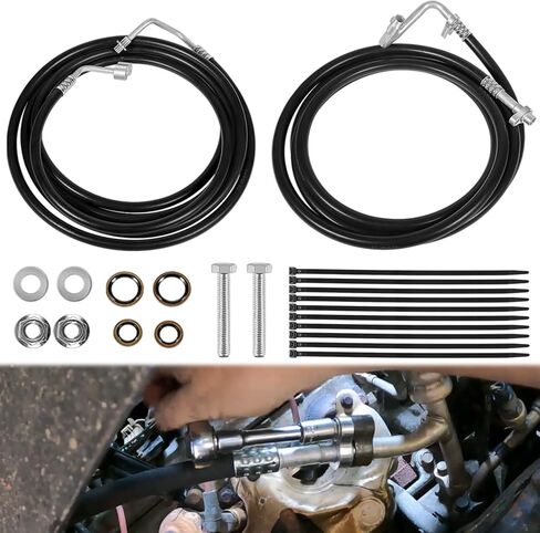 SU33468 Air Conditioning Replacement Lines Rear AC Line Set Fit for 2007-2014 Chevy Suburban/Cadillac Escalade ESV/Yukon XL Rear High-Pressure A/C Hose Kit (Comes with Nylon Cable Ties) in Saudi Arabia