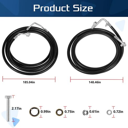 SU33468 Air Conditioning Replacement Lines Rear AC Line Set Fit for 2007-2014 Chevy Suburban/Cadillac Escalade ESV/Yukon XL Rear High-Pressure A/C Hose Kit (Comes with Nylon Cable Ties) in Saudi Arabia