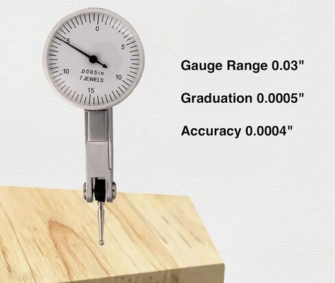 7 Jewels Dial Test Indicator, Gauge Range 0.03" Graduation 0.0005" Accuracy 0.0004", 0-15-0 Scale in Saudi Arabia