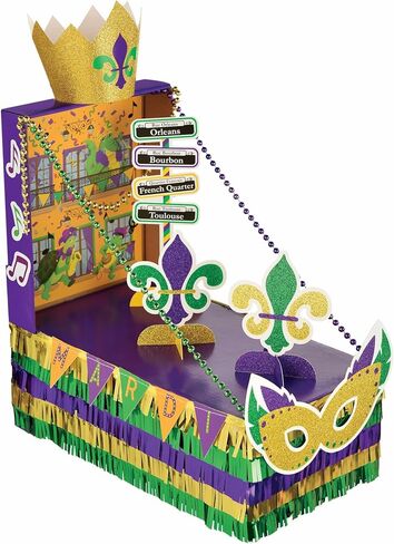 Colorful Mardi Gras Mini-Float Kit - Festive & Dashing DIY Set - Perfect for Mardi Gras Parties, Parades & Events in Saudi Arabia