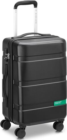 United Colors of Benetton Now Hardside Luggage with Spinner Wheels, Light Blue, Checked-Medium 23 Inch in Saudi Arabia