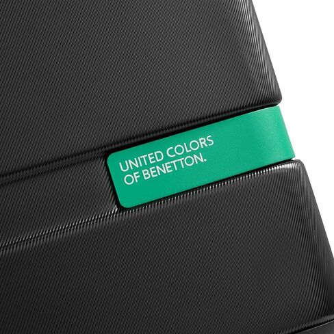United Colors of Benetton Now Hardside Luggage with Spinner Wheels, Light Blue, Checked-Medium 23 Inch in Saudi Arabia