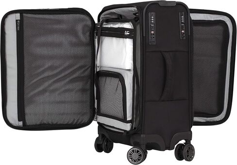 M&A Dual Opening Wide Trolley Hardside Luggage, Black, Checked-Large 28-Inch in Saudi Arabia