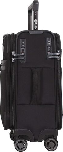 M&A Dual Opening Wide Trolley Hardside Luggage, Black, Checked-Large 28-Inch in Saudi Arabia