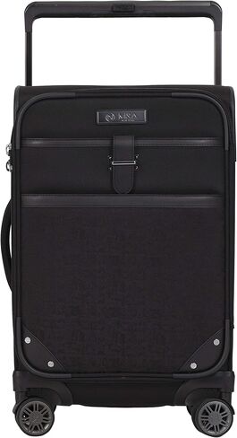 M&A Dual Opening Wide Trolley Hardside Luggage, Black, Checked-Large 28-Inch in Saudi Arabia
