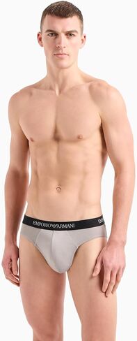 Emporio Armani Men's Pure Cotton 3-Pack Brief in Saudi Arabia