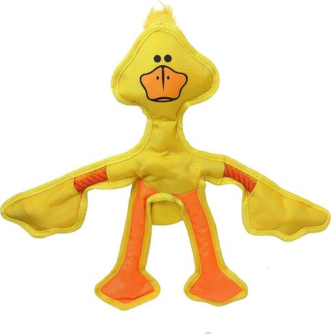 Multipet 43320-1 Skele-Ropes Animals Toy, Duck, 15", Yellow in Saudi Arabia