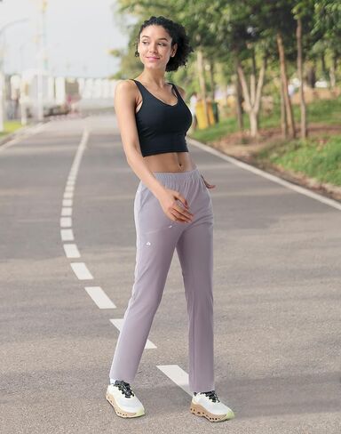 Pioneer Camp Women's Hiking Pants UPF 50+ Elastic Waist Drawstring Ultra-Stretch Lightweight Outdoor Cargo Pants for Travel in Kuwait