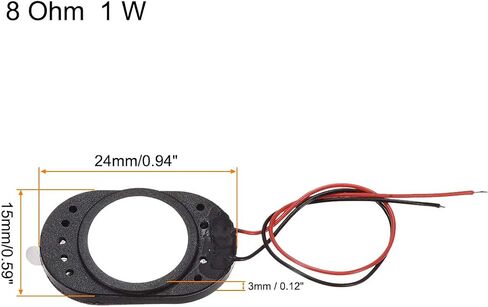 uxcell 1W 8 Ohm Mini DIY Magnetic Speaker Replacement Loudspeaker 15mmx24mm for Electronic and GPS Navigator 8pcs in Saudi Arabia