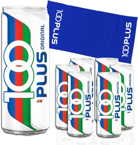 (12 Cans) 100 PLUS Isotonic Sports Drinks Hydration Maksuri Gym Towel Set 11fl oz in Saudi Arabia