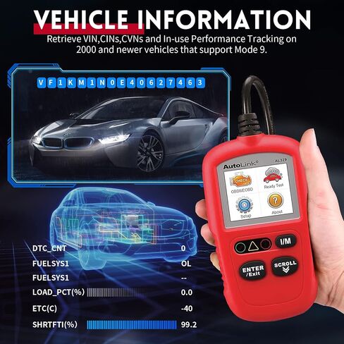 Autel OBD2 Scanner Autolink AL329, Upgrade Version of Autel AL319 & MaxiScan MS309 Car Code Reader, Engine Fault OBDII Diagnostic Tool, Auto VIN, Live Data, DTC Lookup, I/M Readiness Smog Check in Saudi Arabia