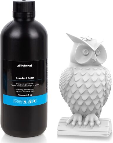 راتينج قياسي للطابعة ثلاثية الأبعاد من INLAND - 405 نانومتر، معالجة LCD سريعة بالأشعة فوق البنفسجية "بوليمر ضوئي عالي الدقة وسريع لطابعة SLA ثلاثية الأبعاد (أبيض، 1 كجم) in Kuwait