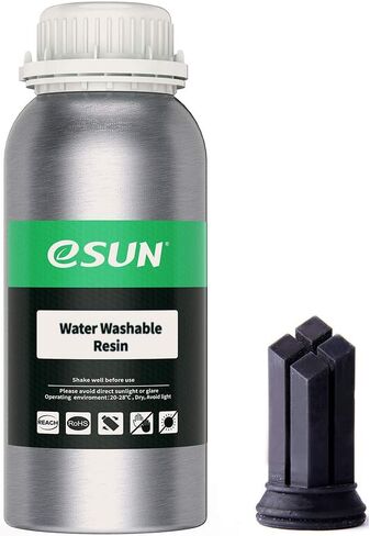 eSUN 405nm LCD 3D Printer Rapid Resin UV Curing Resin Water Washable Resin Photopolymer Resin for Photon UV Curing LCD 3D Printer, 500g White in Saudi Arabia