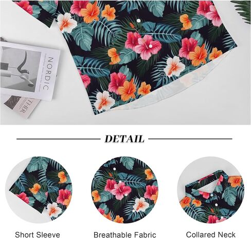 Okiretin Hawaiian Shirt for Men, Summer Beach Funky Casual Button Down Short Sleeve Shirts, Mens Tropical Floral Beach Shirts in Saudi Arabia