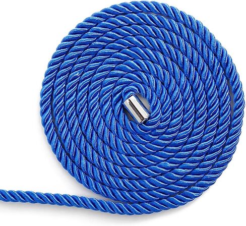2 Pack DIY Craft Twisted Shiny Cord Polyester Silk Rope Multipurpose 32 feet/ 10M 16 feet/ 5M Thick Durable Skin-Friendly Dacron Rope with Metal Caps (16 FEET - Creamy White) in Saudi Arabia