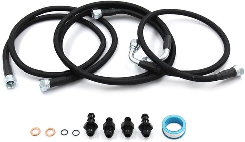 مجموعة خطوط تبريد ناقل الحركة LVOUP، خطوط خراطيم تبريد مضفرة متوافقة مع دودج رام 1996-2002 مع الكمون 5.9L 47RE in Kuwait