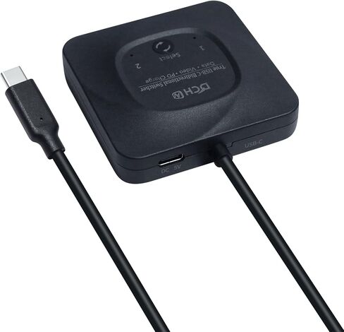 محول DCHAV USB C لجهازي كمبيوتر ثنائي الاتجاه USB من النوع C 3.0 KVM Switch ab محدد فيديو 8K@60 هرتز 4K 10 جيجابت في الثانية نقل البيانات 100 وات توصيل الطاقة وطابعة لوحة المفاتيح والماوس، 2 كابلات USB in Kuwait