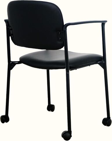 كرسي SNUGWAY بعجلات الاستقبال القابلة للتكديس، FBlack in Kuwait