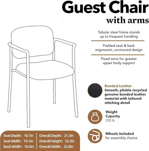 كرسي SNUGWAY بعجلات الاستقبال القابلة للتكديس، FBlack in Kuwait