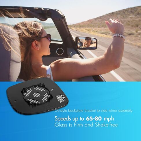 استبدال مرآة جانبية للسائق من SNEMEEY لسيارة Dodge Grand Caravan 2008-2020، Chrysler Town Country 2008-2016، RAM CV 2012-2015، 2009-2014 VW Routan الجانب الأيسر مرآة زجاج الطاقة ساخنة 68026177AB in Kuwait