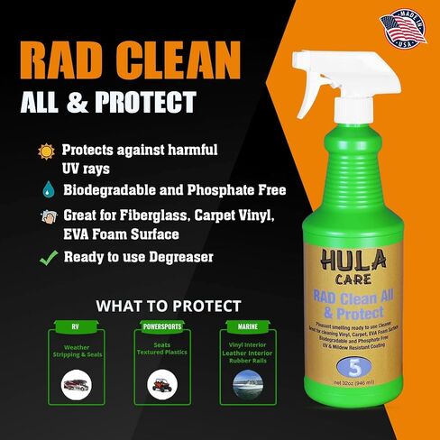 Hula Boat Care RAD Clean All & Protect | Ready To Use All Purpose Boat Cleaning Spray (32OZ) in Saudi Arabia