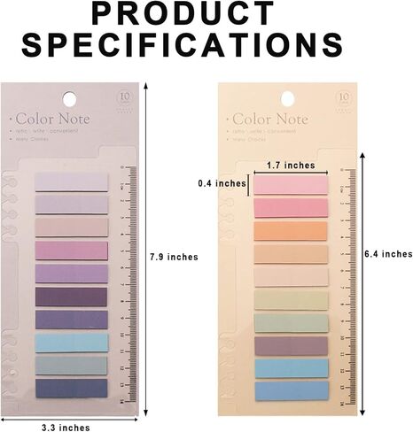 NETEHA Sticky Notes Tabs 60 Colors Page Markers Tabs 1200 Pieces Colorful Writable Tabs 6 Sheets Bagook Tabs for Annotating Books in Kuwait