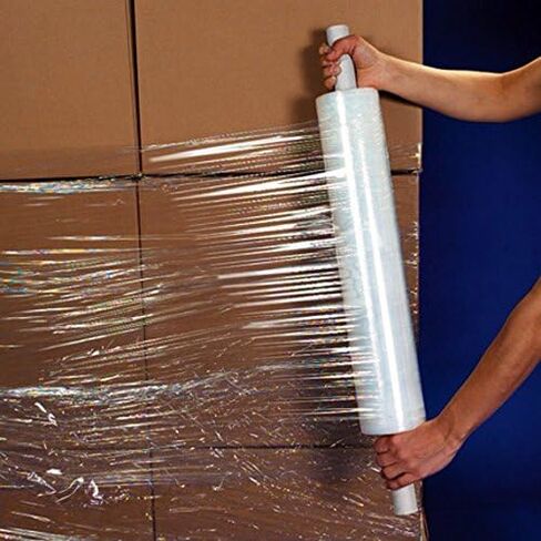 Gpack 20" x 1100 FT 1 Roll – 65 Gauge Thick Stretch Moving & Packing Wrap. Industrial Strength, Clear Plastic Pallet Shrink Wrap with Handle Ideal for Furniture, Boxes, (20inch x1100Ft 65Gauge) in Saudi Arabia