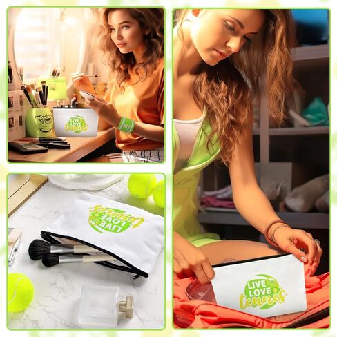 هدايا التنس، منشفة التنس، حقيبة مكياج، سوار المعصم، مجموعة هدايا سكرانشي لمدربي التنس، اللاعبين، عشاق التنس، هدية فريدة من نوعها لعشاق الرياضة، عيد الميلاد، النساء، السيدات، الفتيات، أفكار الهدايا in Kuwait