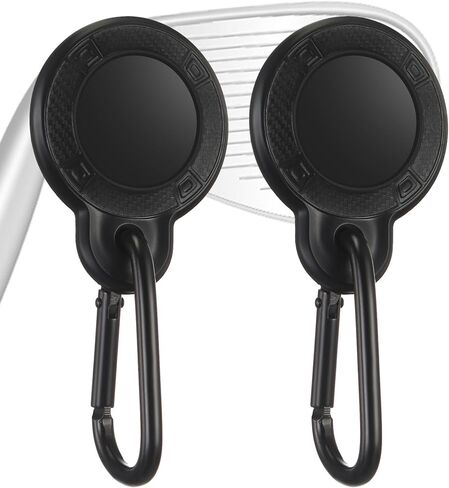 Roundfunny 2 Pcs Magnetic Golf Towel Clip Removable Magnetic Clip for Golf Towel Securely Golf Towel Magnet Clip for Cart Bag Golf Club Bag, Black Magnetic Golf Towel Accessories for Golf Lovers in Saudi Arabia