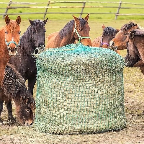 BR PeGE Hay Round Bale Net 5x5 ft Hay Large Bale Slow Feed Hay Round Net for Horses and Mules Durable and knotless Thick Round Bale Slow in Saudi Arabia