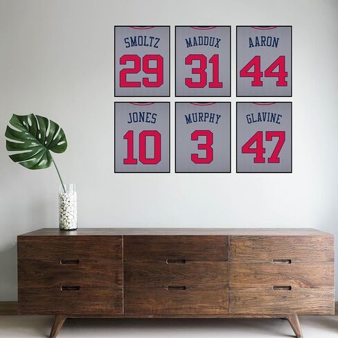 TMO2 Atlanta Braves Wall Decor, Atlanta Braves Room Decor, Atlanta Braves Posters for Walls, Atlanta Braves Sign, Braves Baseball Decor, Atlanta Braves Pictures for Wall Set of 6 (8x10") Unframed in Kuwait